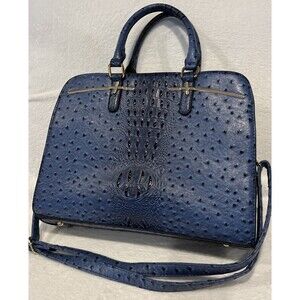 Dasein Handbag  Blue Tote Purse with Handles and shoulder strap 14x10x6